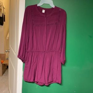 Maroon old navy long sleeve romper Large
